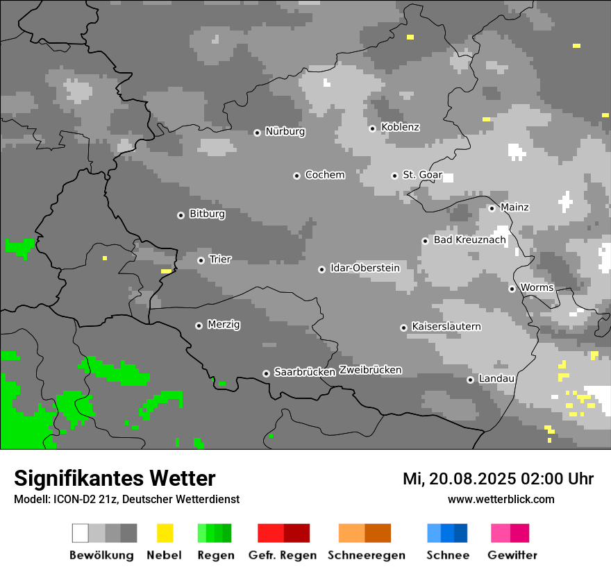 Modellkarten Signifikantes Wetter