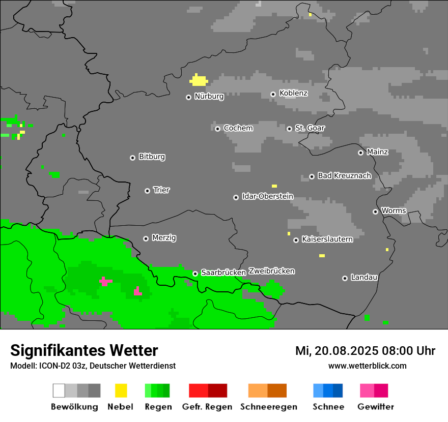 Modellkarten Signifikantes Wetter