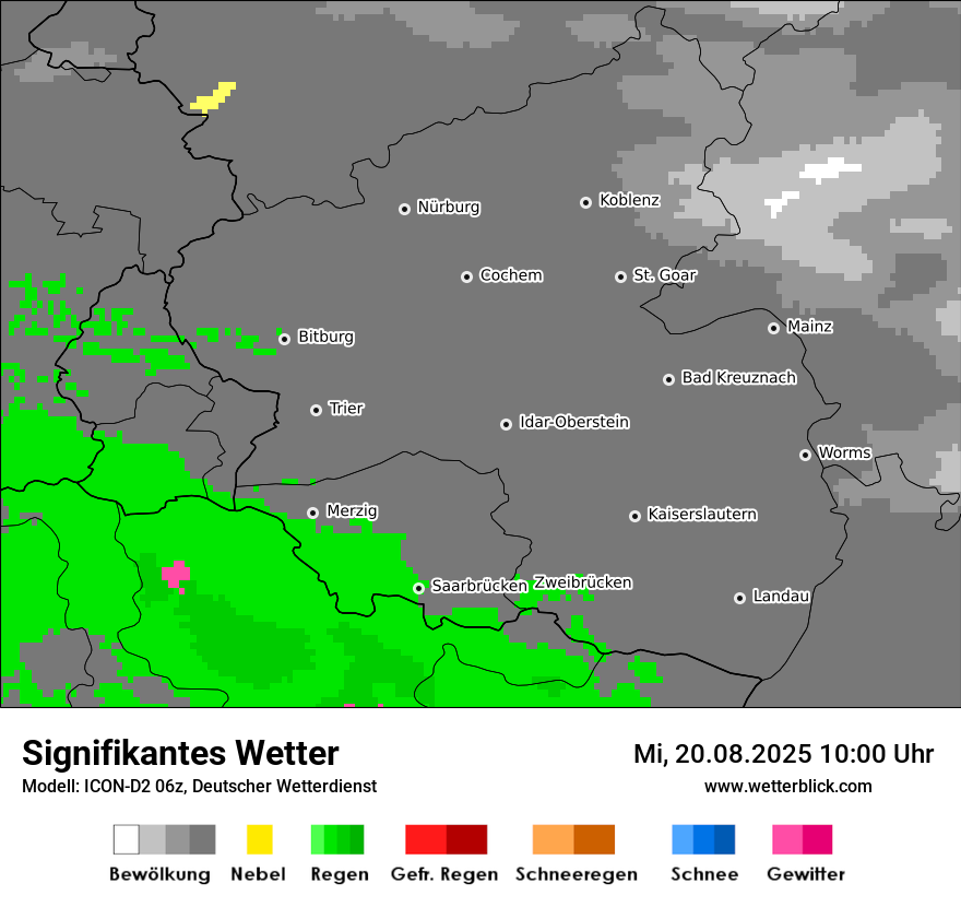 Modellkarten Signifikantes Wetter