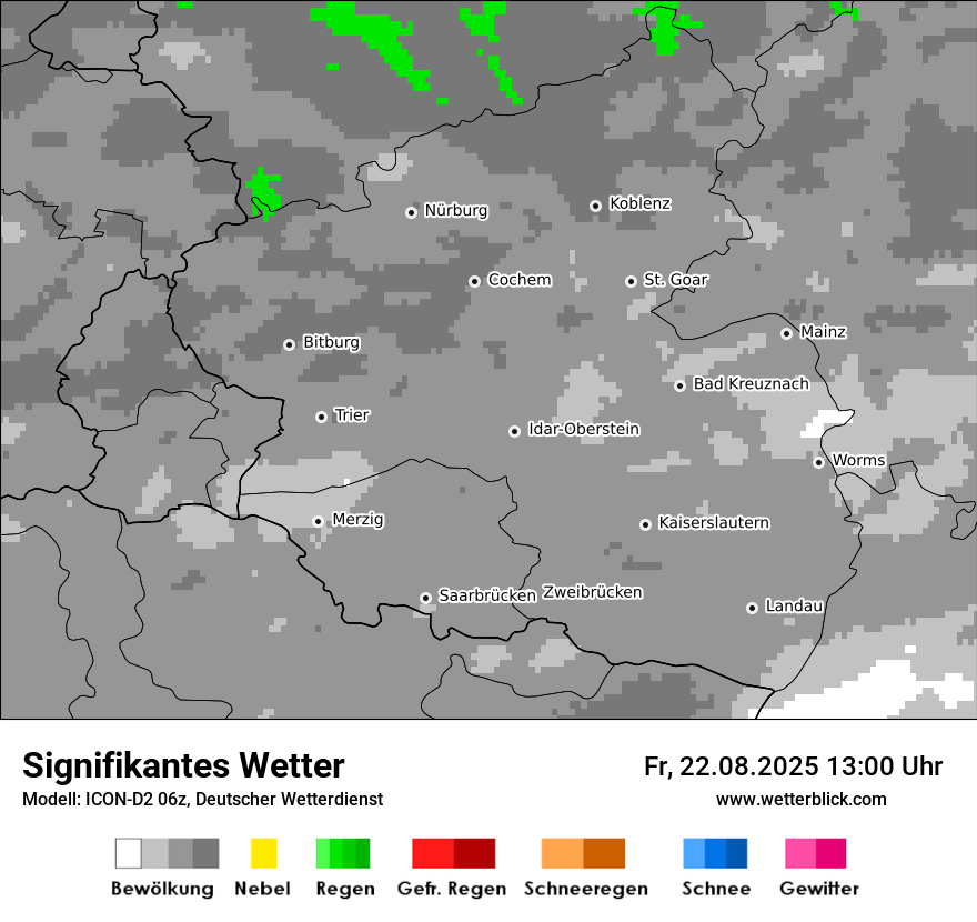 Modellkarten Signifikantes Wetter