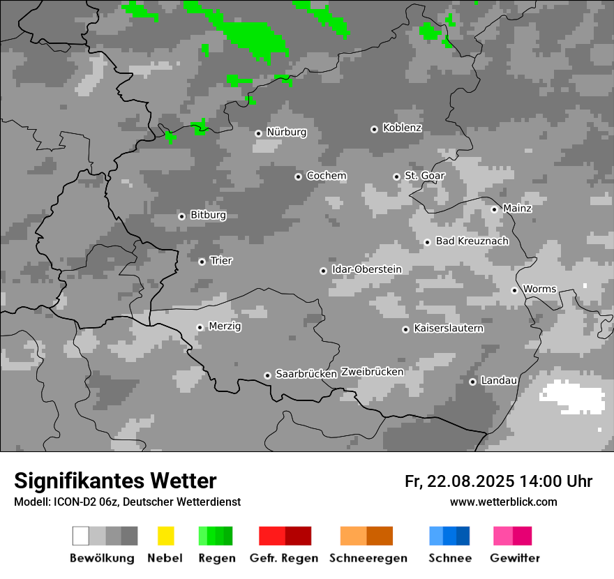 Modellkarten Signifikantes Wetter