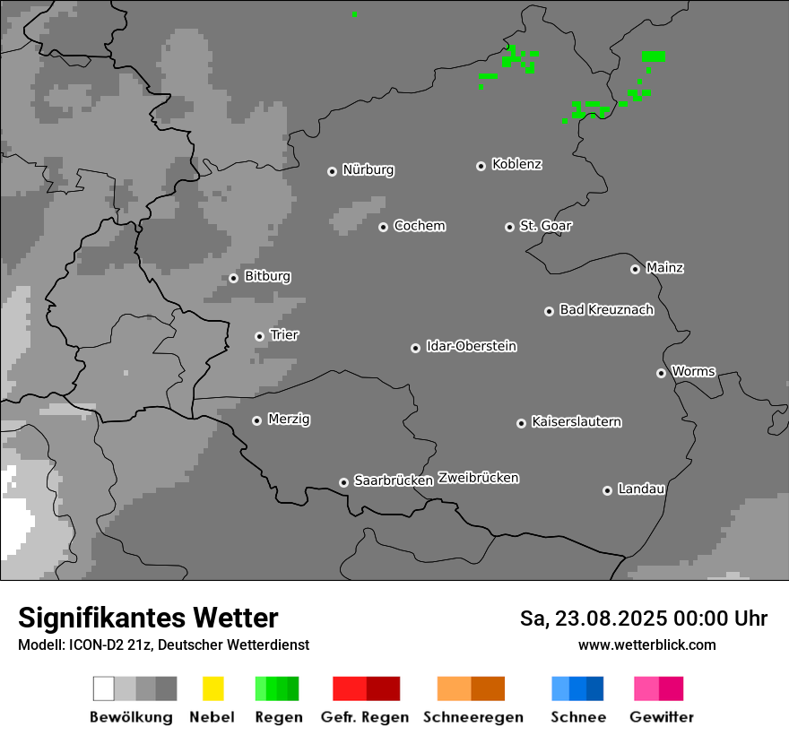Modellkarten Signifikantes Wetter