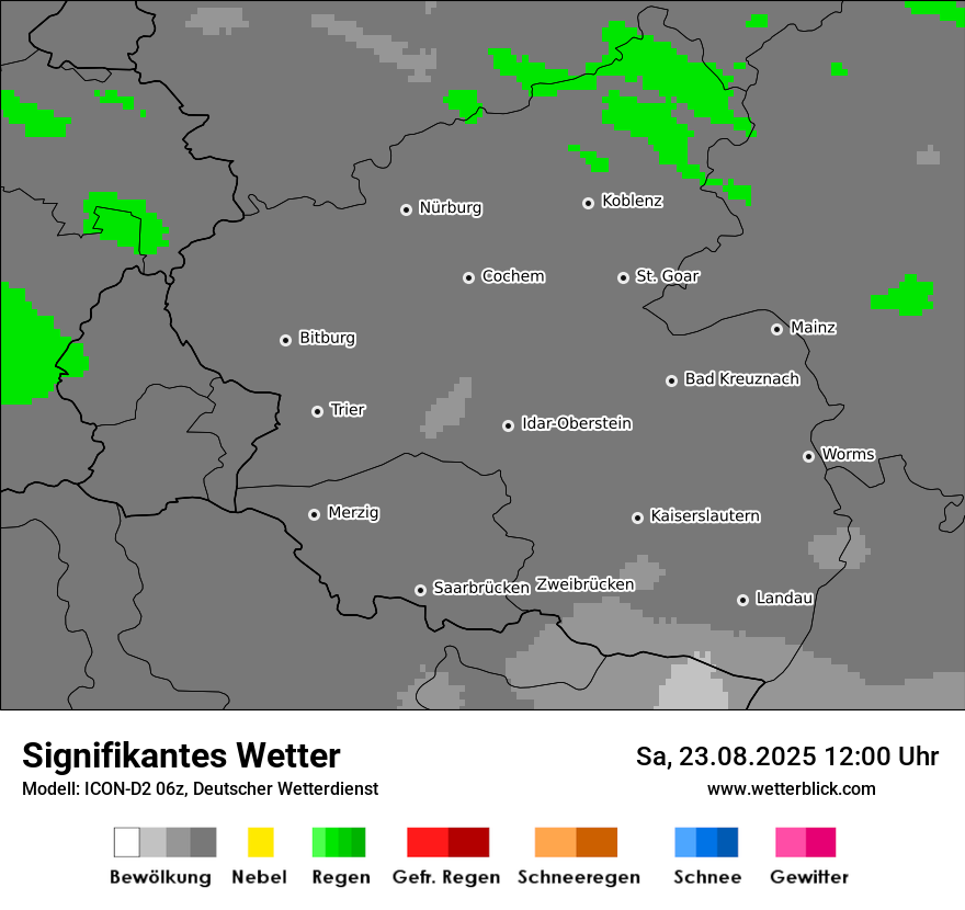 Modellkarten Signifikantes Wetter