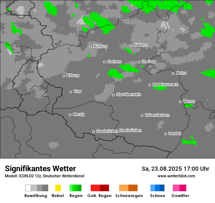Modellkarten Signifikantes Wetter