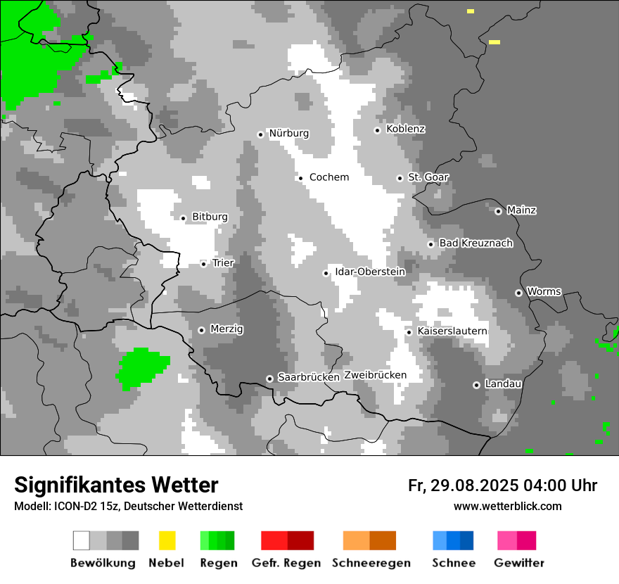 Modellkarten Signifikantes Wetter