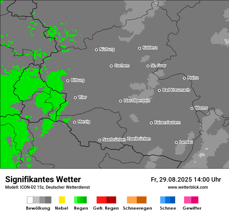 Modellkarten Signifikantes Wetter