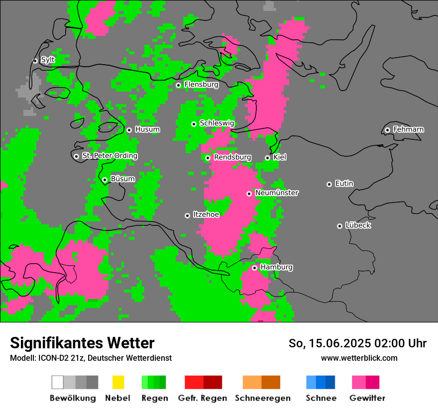 Modellkarten Signifikantes Wetter