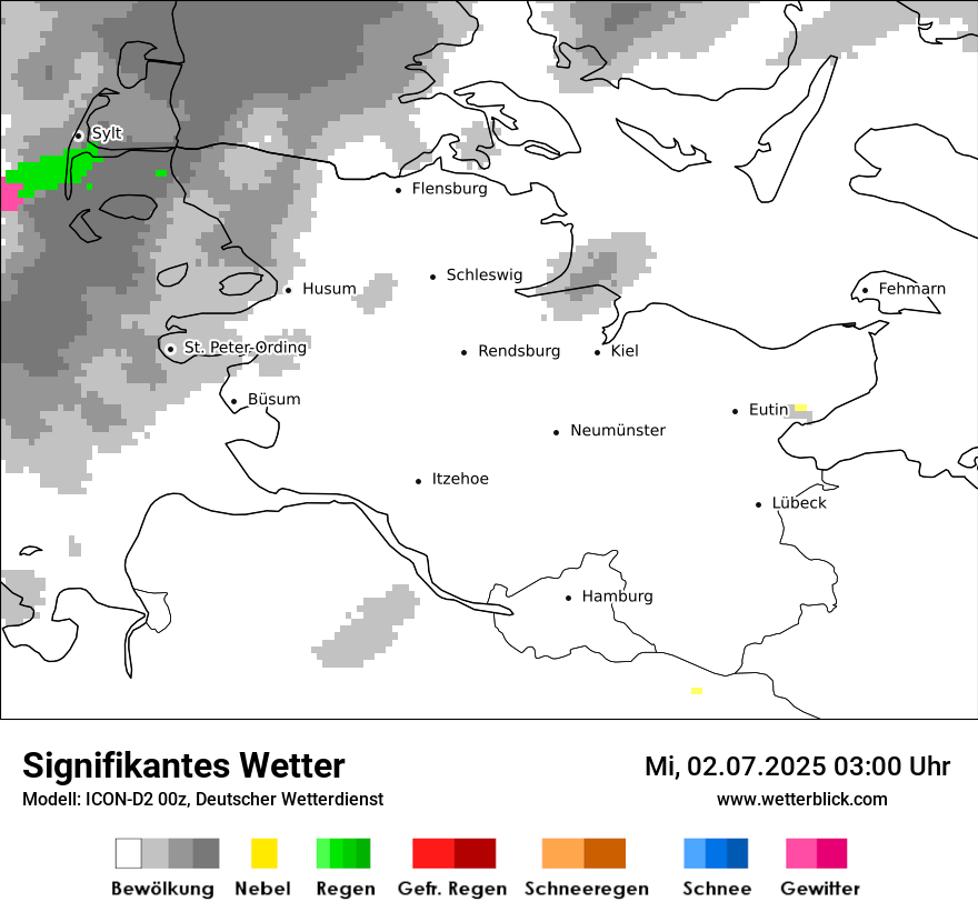 Modellkarten Signifikantes Wetter