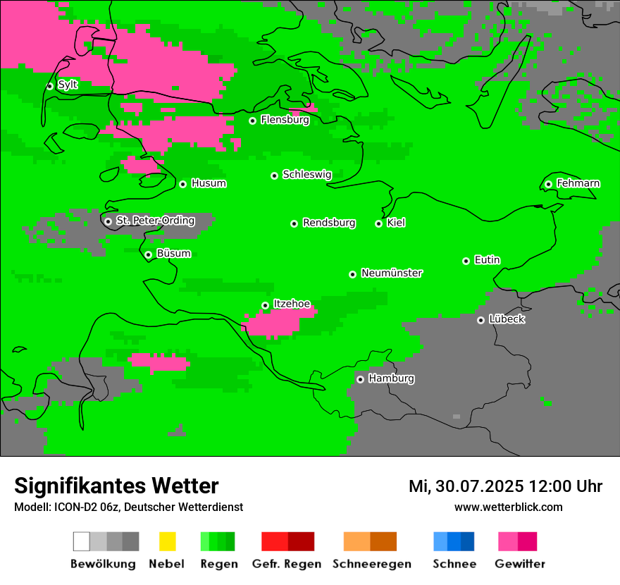 Modellkarten Signifikantes Wetter