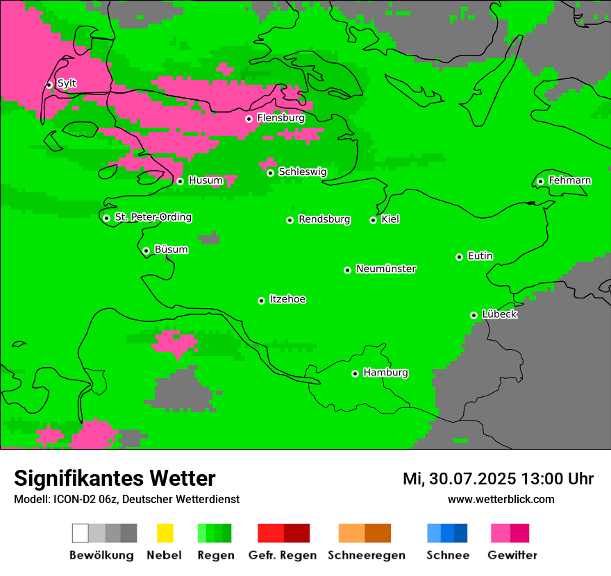 Modellkarten Signifikantes Wetter