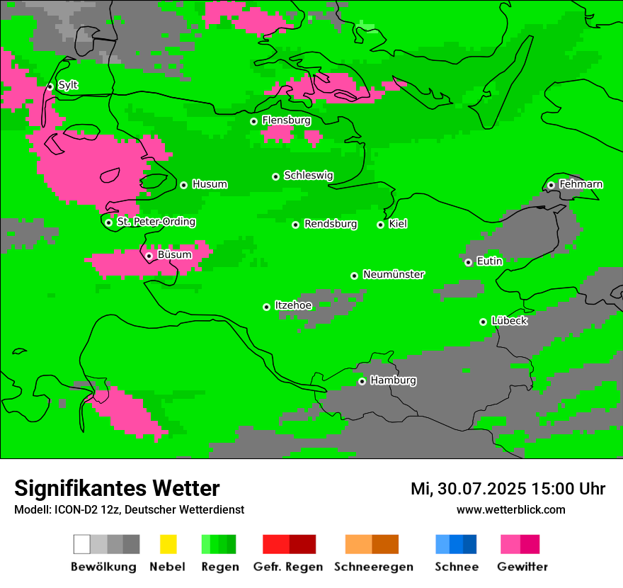 Modellkarten Signifikantes Wetter
