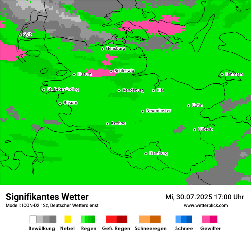 Modellkarten Signifikantes Wetter
