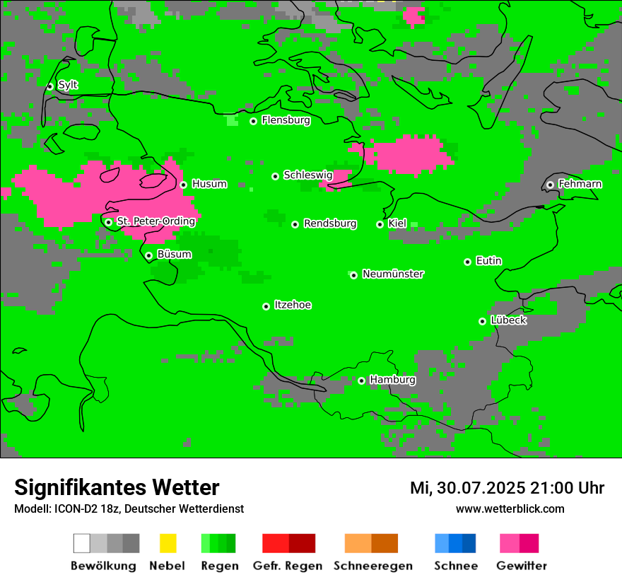 Modellkarten Signifikantes Wetter