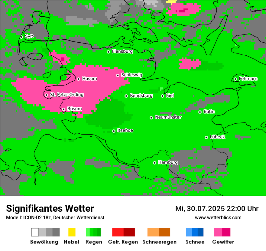 Modellkarten Signifikantes Wetter