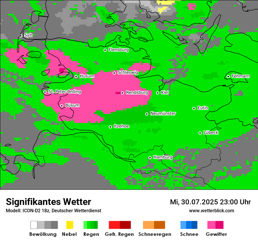 Modellkarten Signifikantes Wetter