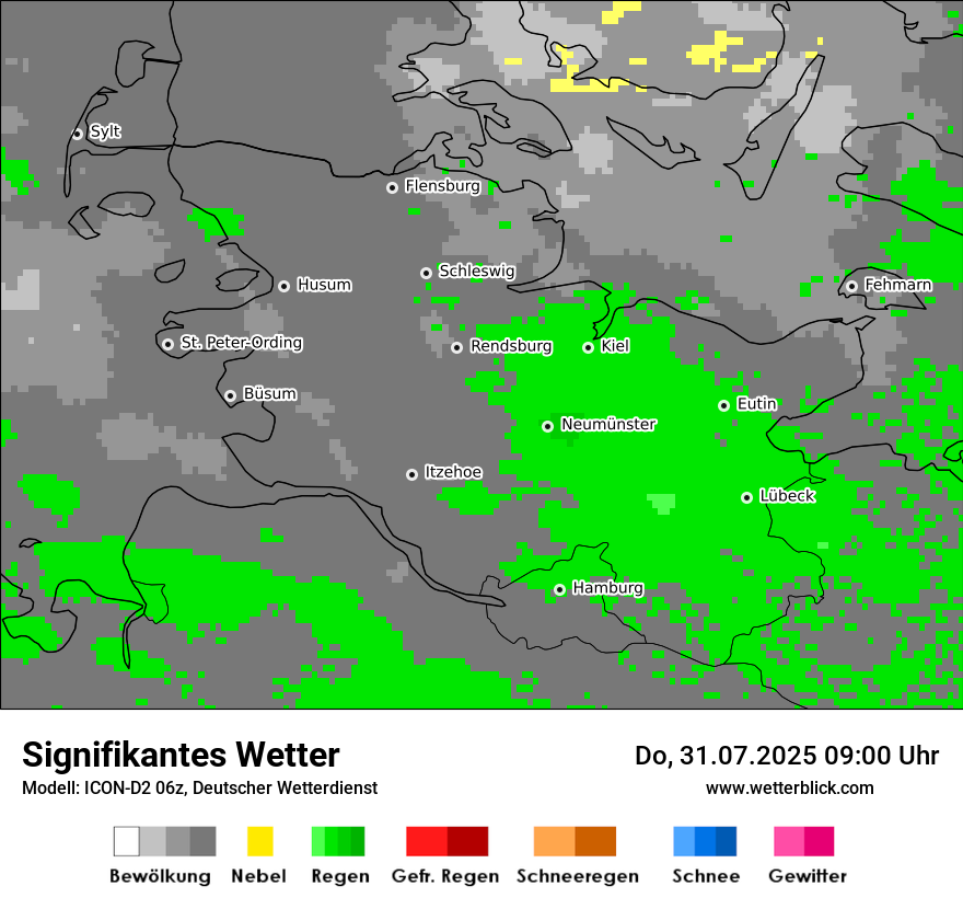Modellkarten Signifikantes Wetter