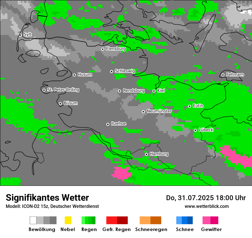 Modellkarten Signifikantes Wetter