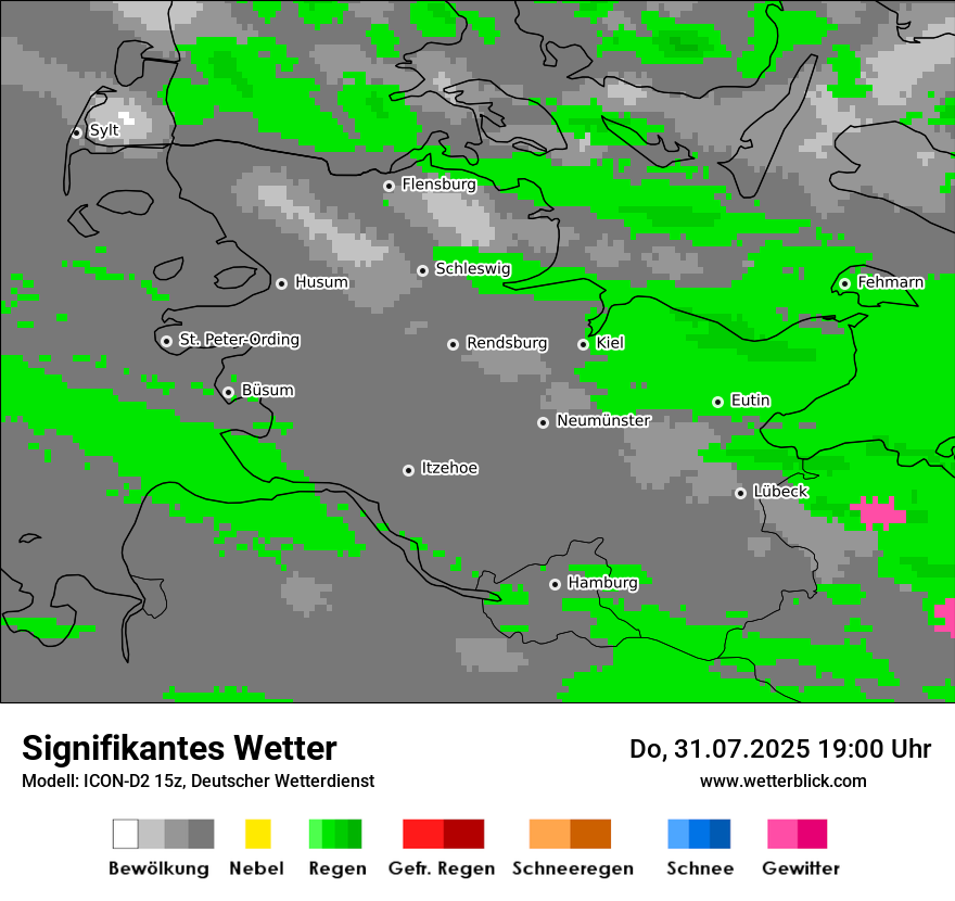 Modellkarten Signifikantes Wetter