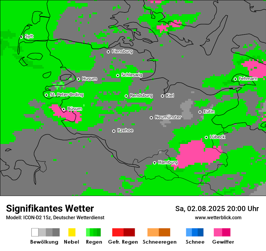 Modellkarten Signifikantes Wetter