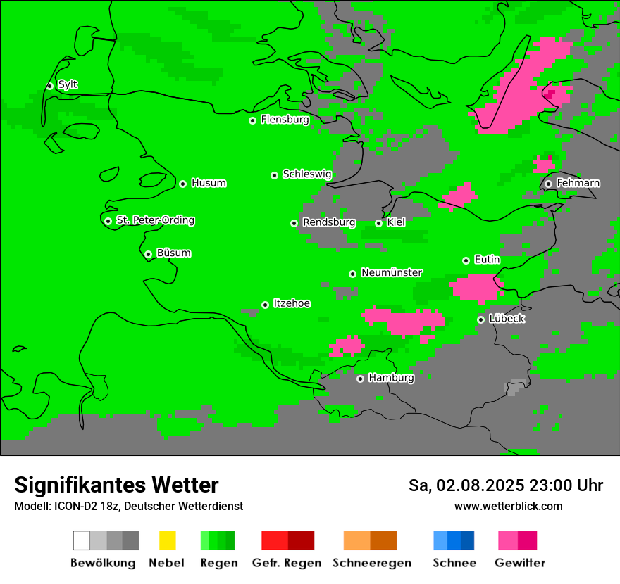 Modellkarten Signifikantes Wetter