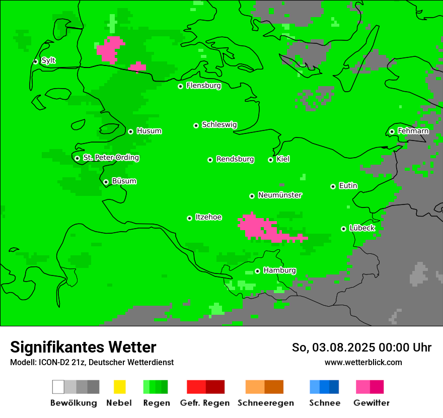 Modellkarten Signifikantes Wetter