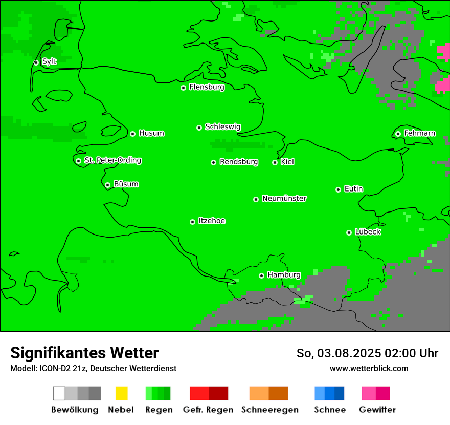 Modellkarten Signifikantes Wetter