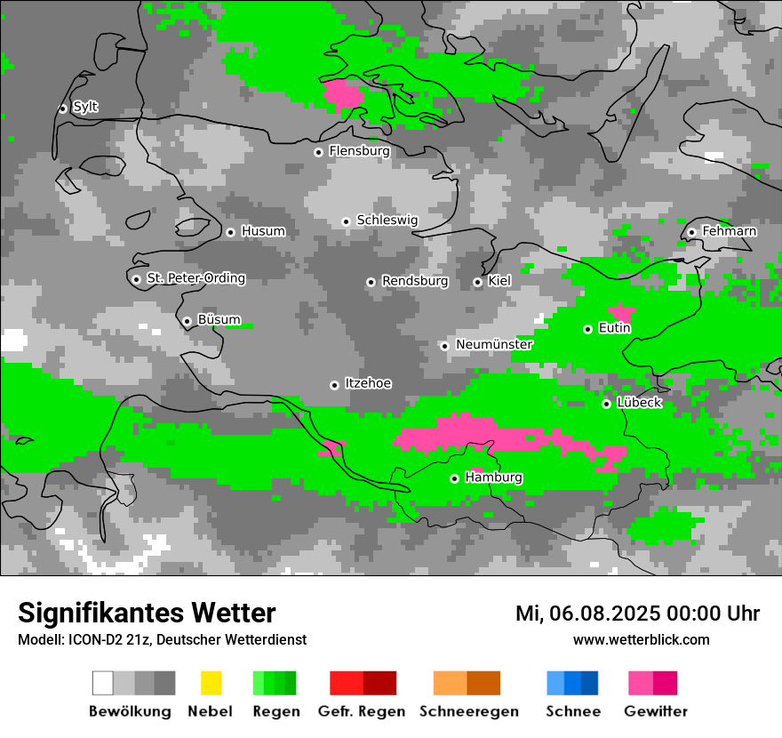 Modellkarten Signifikantes Wetter