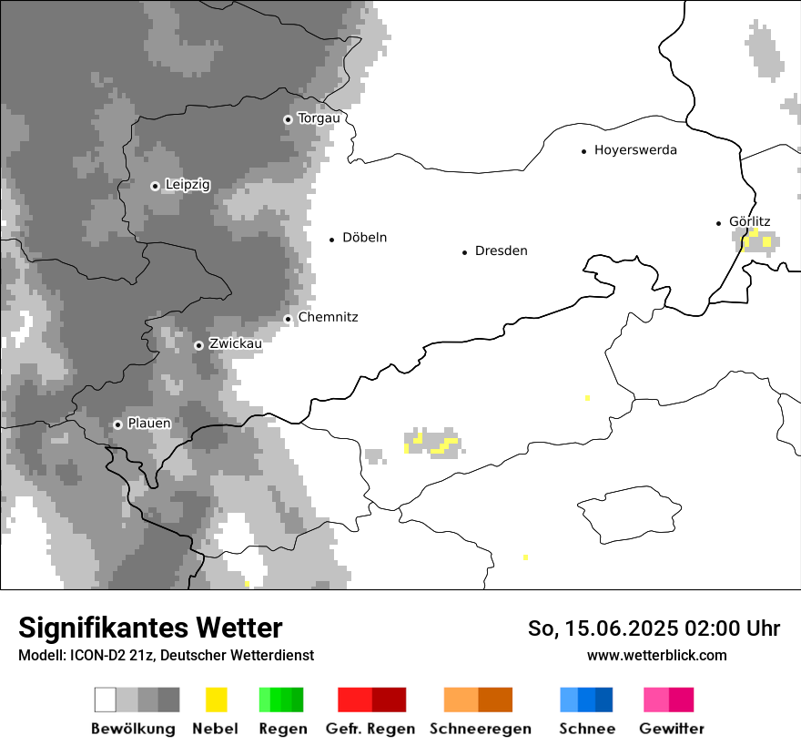 Modellkarten Signifikantes Wetter