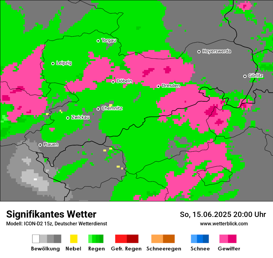 Modellkarten Signifikantes Wetter