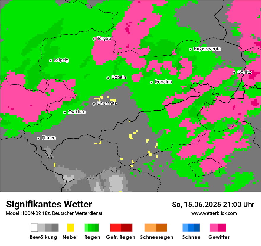 Modellkarten Signifikantes Wetter