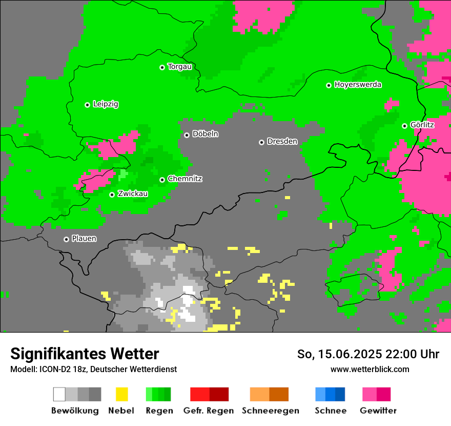 Modellkarten Signifikantes Wetter