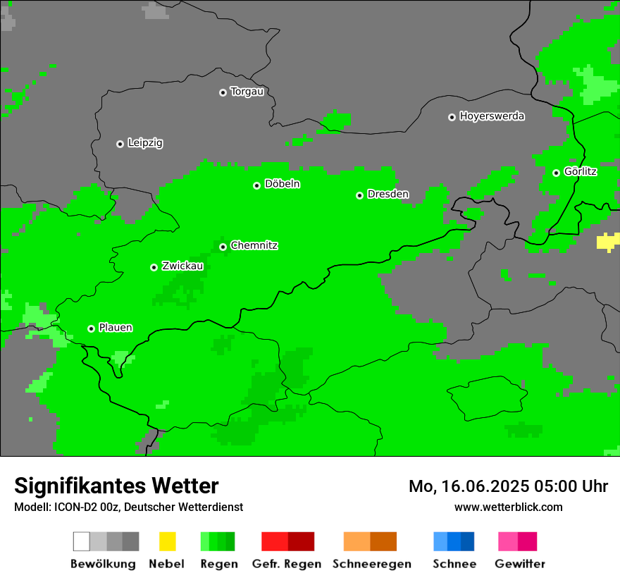 Modellkarten Signifikantes Wetter