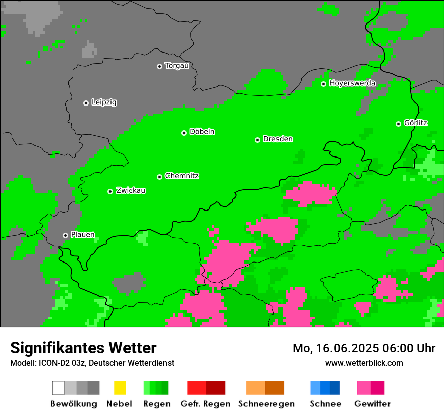 Modellkarten Signifikantes Wetter