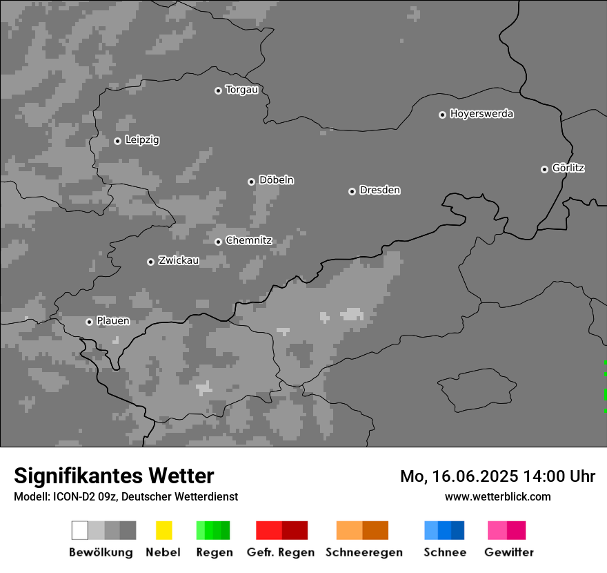 Modellkarten Signifikantes Wetter