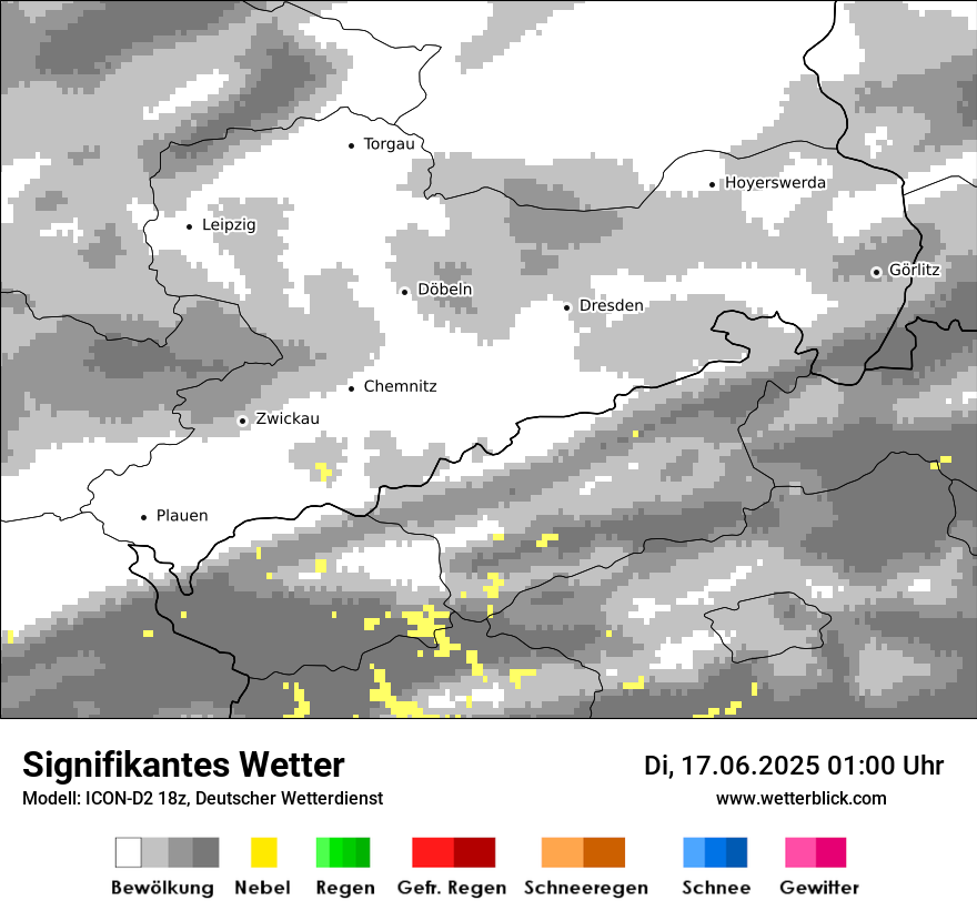 Modellkarten Signifikantes Wetter