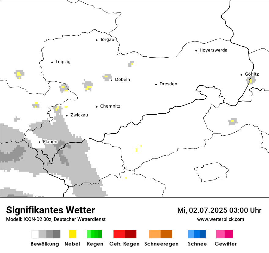 Modellkarten Signifikantes Wetter