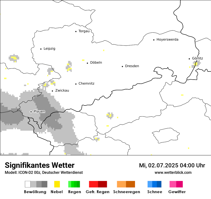 Modellkarten Signifikantes Wetter