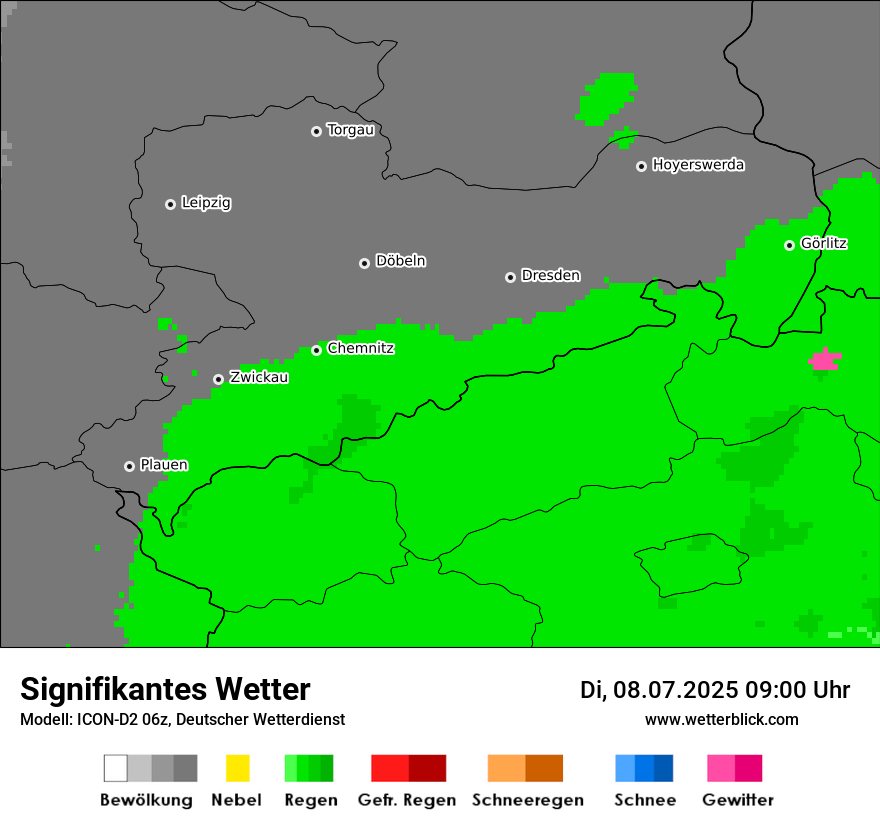 Modellkarten Signifikantes Wetter