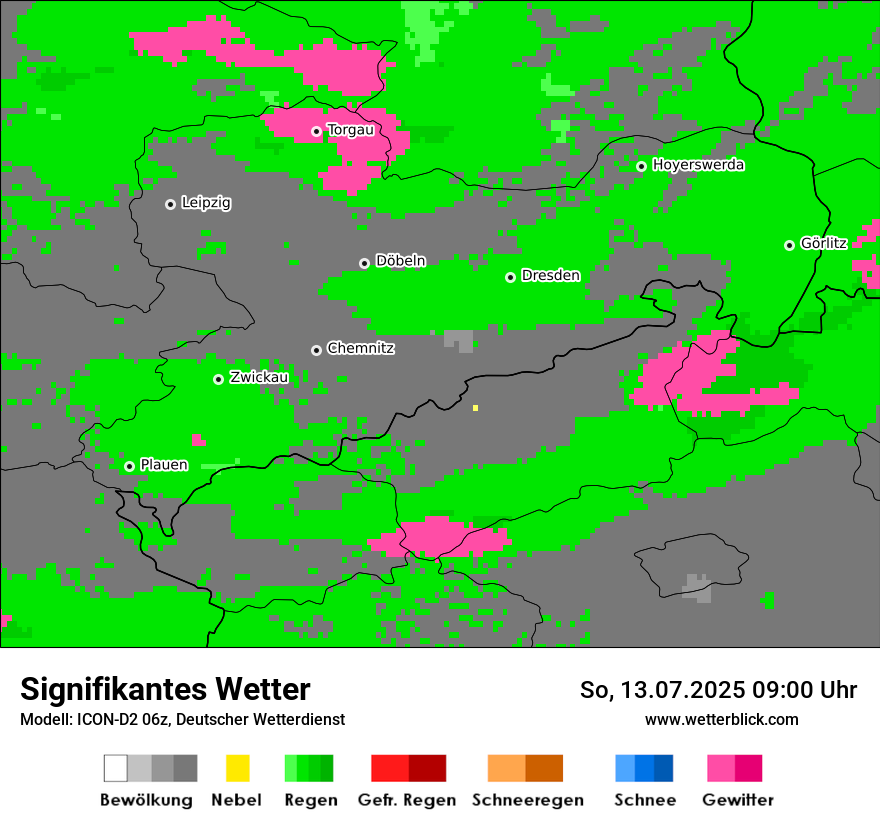 Modellkarten Signifikantes Wetter