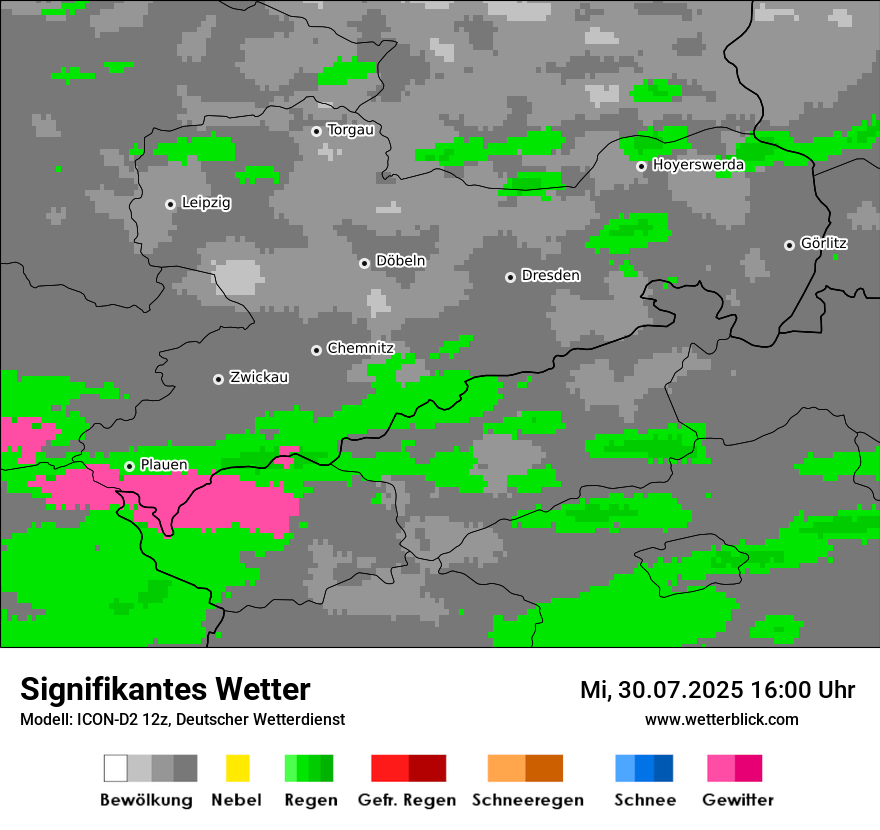 Modellkarten Signifikantes Wetter