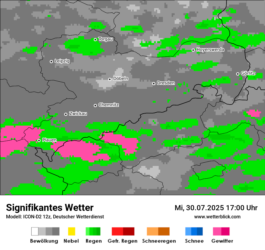 Modellkarten Signifikantes Wetter