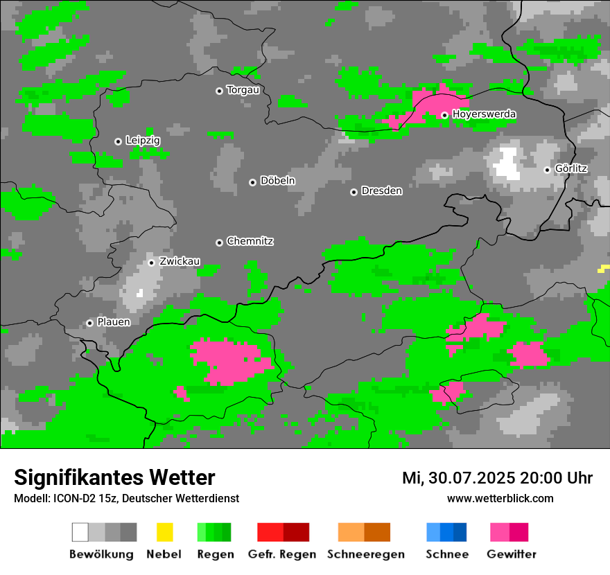 Modellkarten Signifikantes Wetter