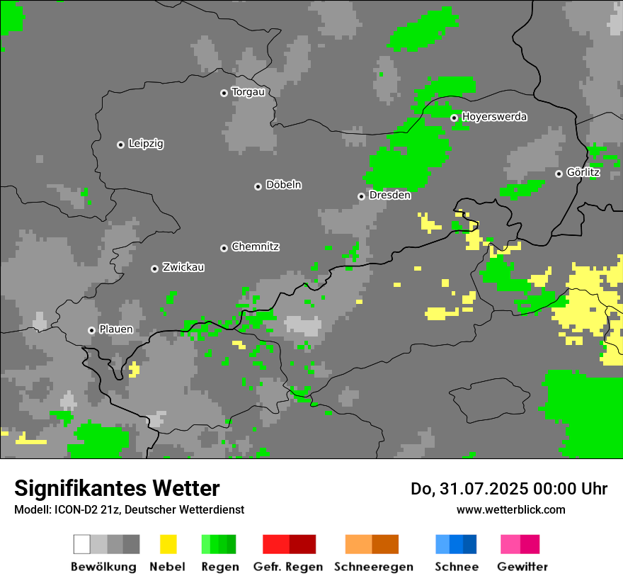 Modellkarten Signifikantes Wetter