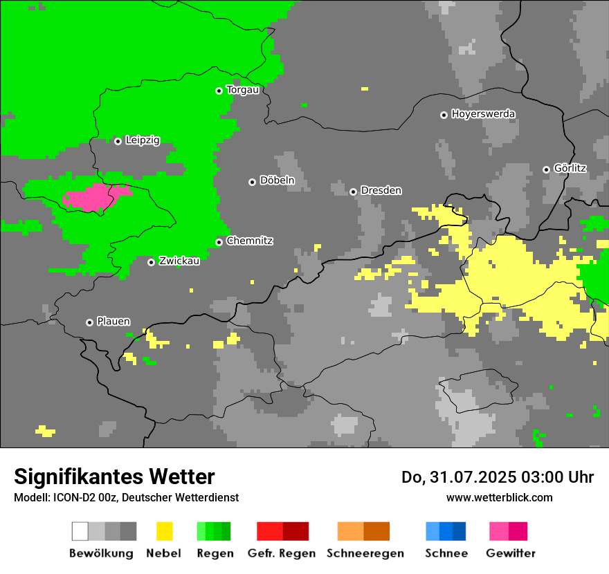 Modellkarten Signifikantes Wetter
