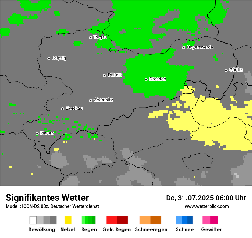 Modellkarten Signifikantes Wetter