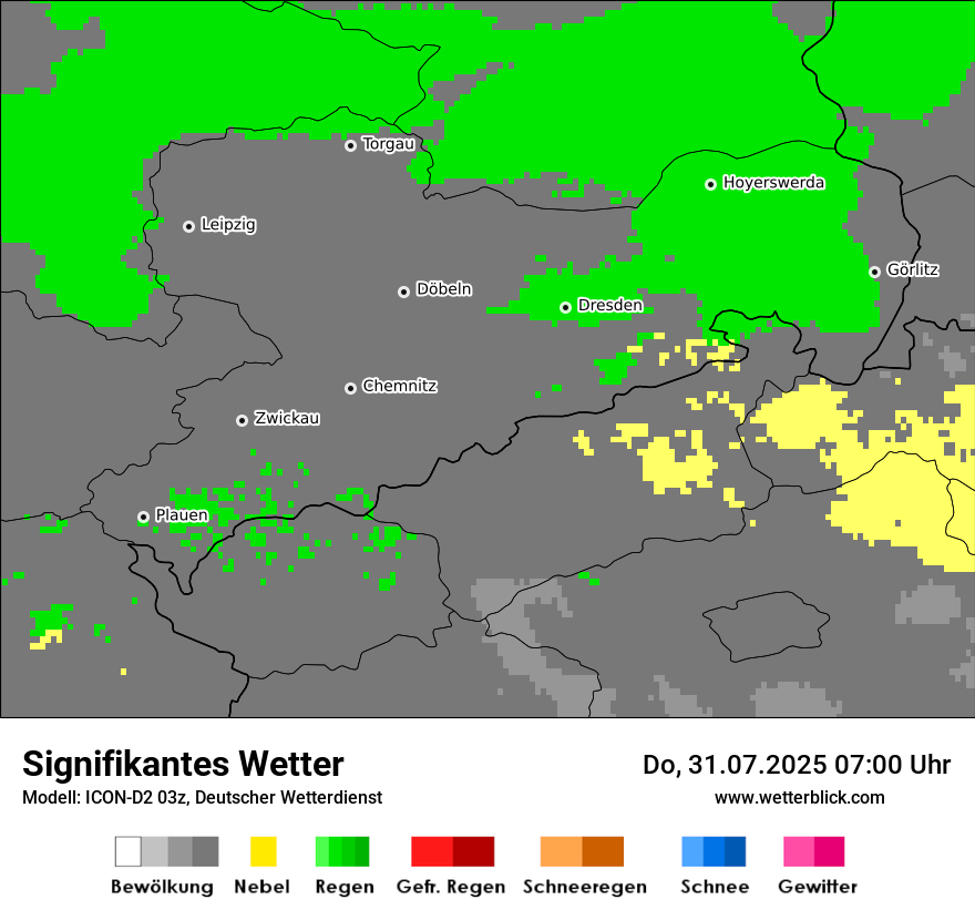 Modellkarten Signifikantes Wetter