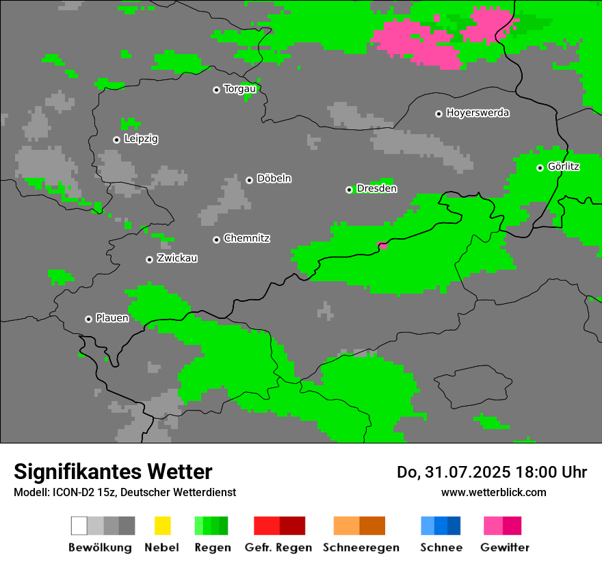 Modellkarten Signifikantes Wetter