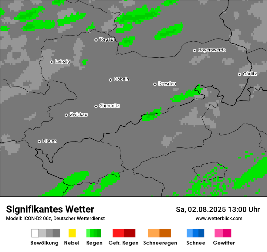 Modellkarten Signifikantes Wetter