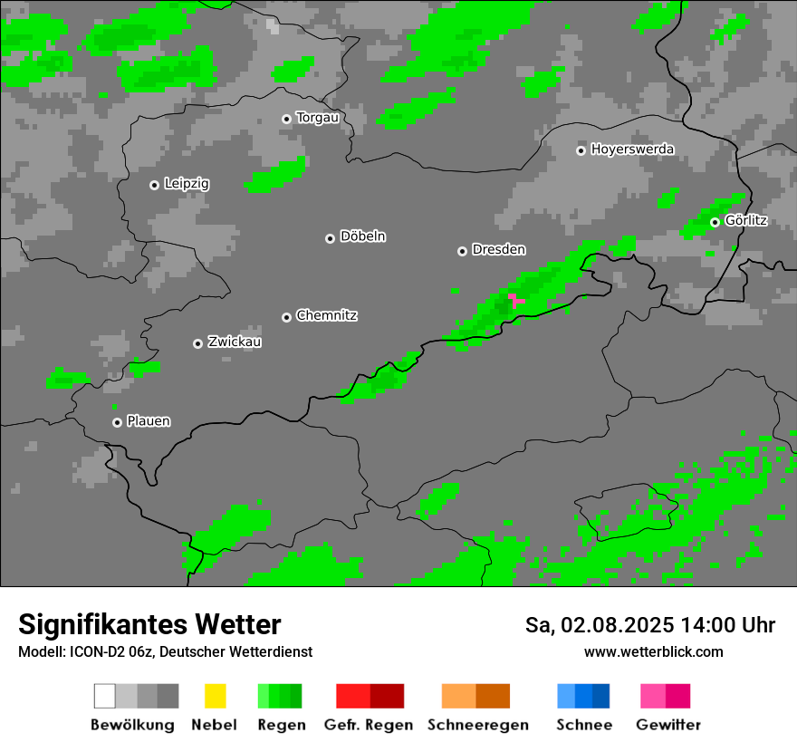 Modellkarten Signifikantes Wetter