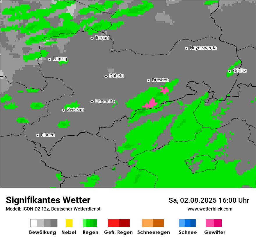 Modellkarten Signifikantes Wetter